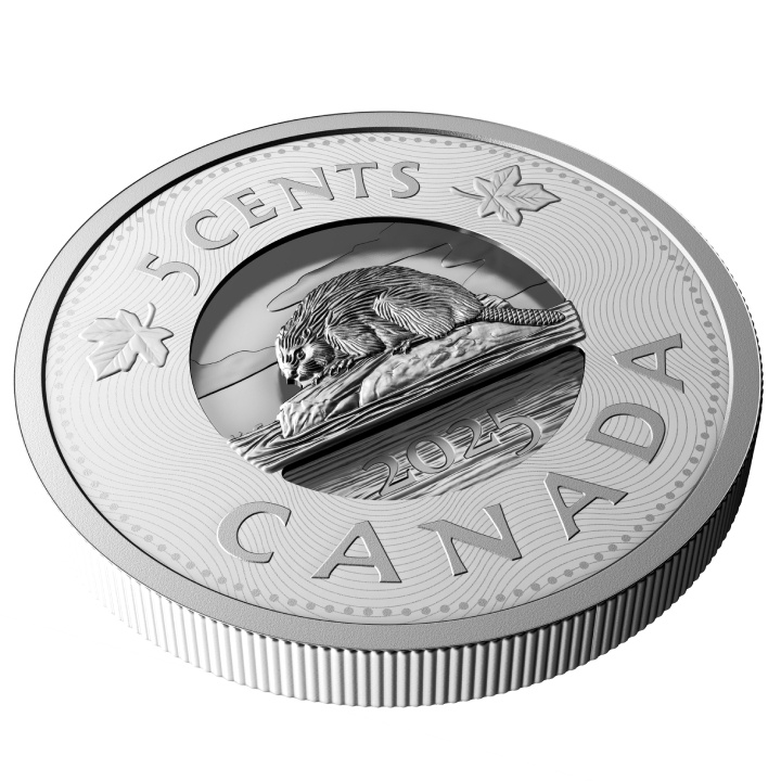 Canada: Multilayered Beaver 5-cent Silver 2025 Proof