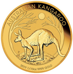 Australijski Kangur 1/10 uncji Złota 2019