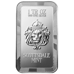 Lingot Scottsdale Mint - Drapeau polonais coloré 1 once d'argent