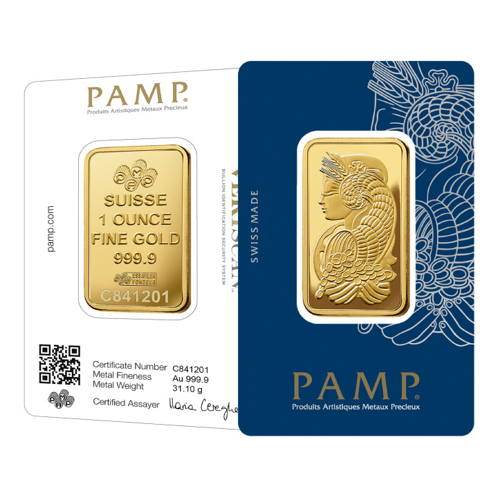 PAMP Suisse Fortuna Lingotto d’oro 1 oz VERISCAN