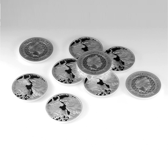 Tokelau: Bull & Bear 1 oz Silber 2022