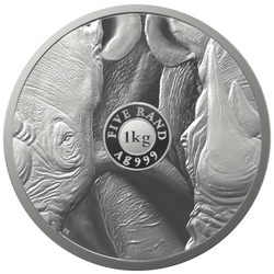 Big Five II: Rhino 1000 gram Silber 2022