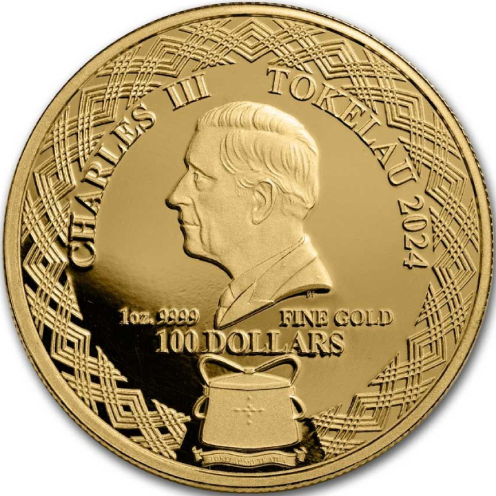 Tokelau: Longfin Bannerfish 1 oz Gold 2024