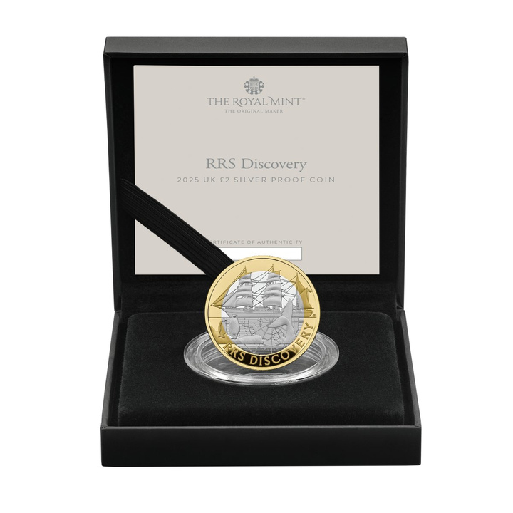 RRS Discovery £2 pozłacany Srebro 2025 Proof