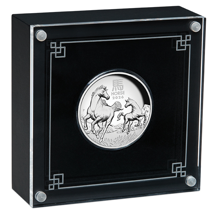 Perth Mint: Lunar III - Rok Konia 1 uncja Srebra 2026 Proof High Relief