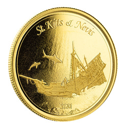 St. Kitts Sunken Ship 1 once d'or 2021