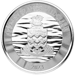 Cayman Islands: Loggerhead Turtle 1 uncja Srebra 2023 Prooflike