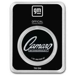 Chevrolet Camaro colorized 1 oz Silver Certipack
