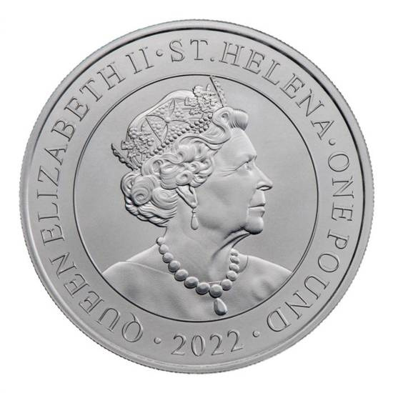 St Helena Modern British Trade Dollar 1 unce stříbra 2022