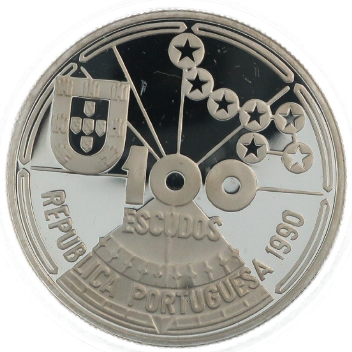 Portugal: Set of 4 "Descobrimentos - The Conquest of the Atlantic" Silver Coins 1990 Proof