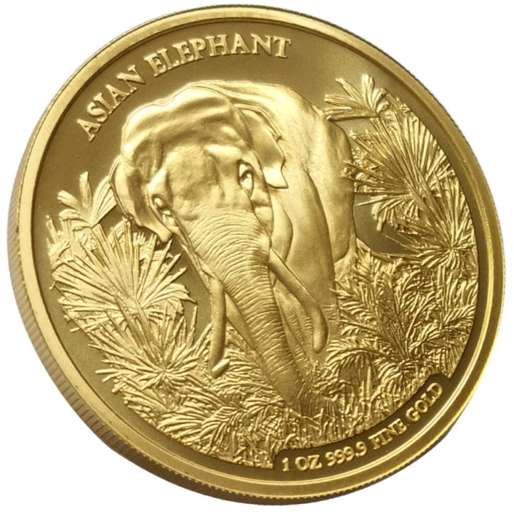Cambodia: Asian Elephant 1 oz Gold 2023