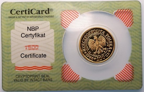 Bielik Eagle 1/4 uncia arany 1996