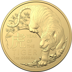 Lunar: Año del Tigre 1 oz Oro 2022