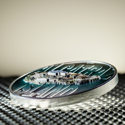 Isole Cook: Isola di Alcatraz colorata 3 once d'argento 2023 Proof Ultra High Relief