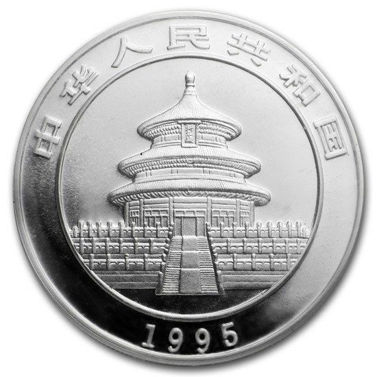 China Panda 1 oz Silber 1995