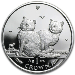 Isle of man Katzen-Serie: Balinesenkatze 1 oz Silber 2003 Proof
