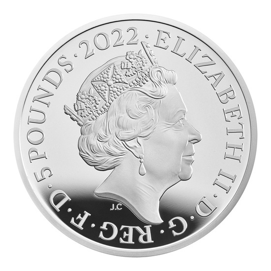 The Queen's Reign Honours and Investitures stříbro £5 2022 Proof
