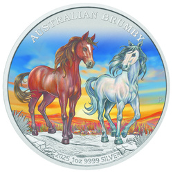 Caballo Salvaje Australiano – Brumby coloreado 1 oz Plata 2025