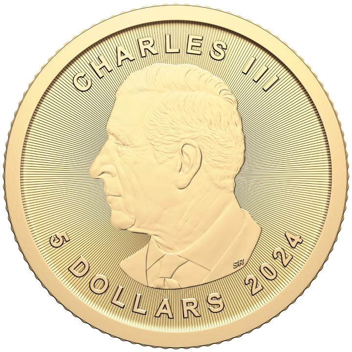 Foglia d'acero canadese Treasured 1/10 oncia d'oro 2024 Polar Bear Privy Mark (First Strikes)