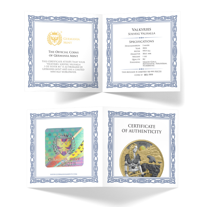 Valkyries: Solveig Valhalla 1 oz Silver 2024 Multimetal
