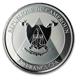 Camerun: Cheetah 1 oncia d'argento 2019 Prooflike