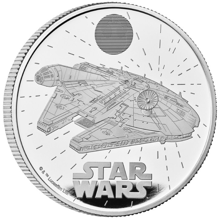 Star Wars: Millennium Falcon 1 oncia d'argento 2024 Proof