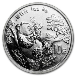Chińska Panda 1 uncja Srebra 1995