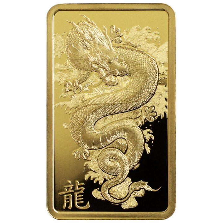 Pamp Año del Dragón - Leyenda del Dragón Azul 5 gramos Oro 2024 LBMA GD Refiner