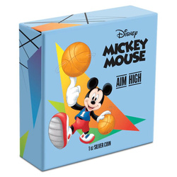 Niue : Disney Mickey Mouse - Aim High coloré 1 once d'argent 2020 Proof