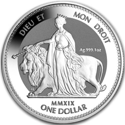 Islas Vírgenes Británicas:Una & Lion 1 oz Plata 2019