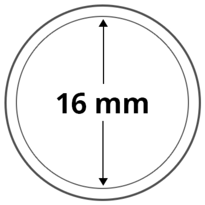 Leuchtturm - Plastikowy kapsel na monetę 16 mm 100 sztuk