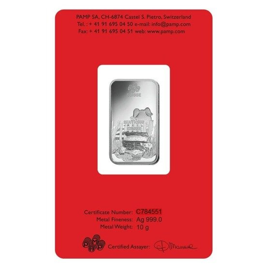 10 grammos Lunar Year of the Pig ezüstrudacska