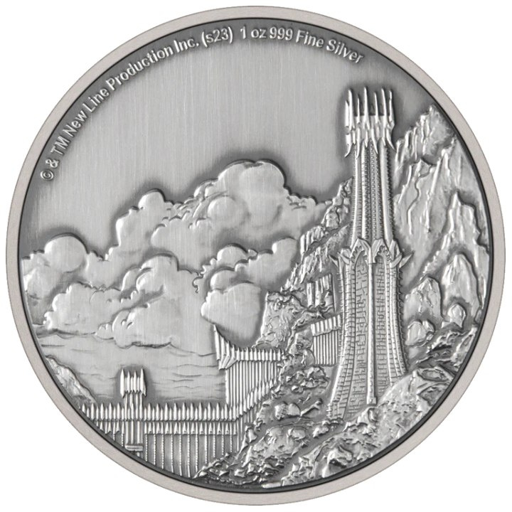 Niue: The Lord of the Rings - Mordor 1 oz Silver 2023 Antique Finish