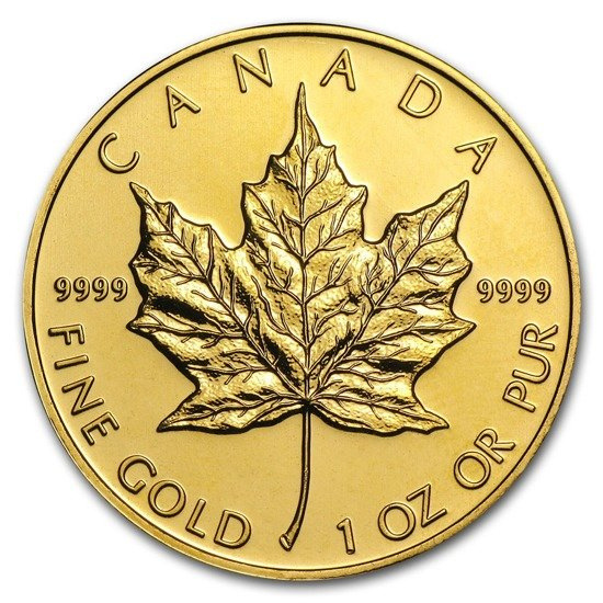 Foglia d'acero canadese 1 oncia d'oro 1984