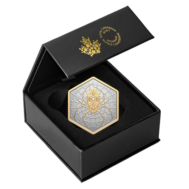 Moneta d’Argento Nature's Delight: The Spider dorata 1 oncia d’Argento 2026 Reverse Proof