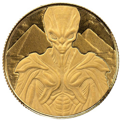 Zlatá mince Scottsdale Mint: Alien 1/10 unce zlata 2025