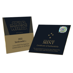 Niue: Star Wars - Sandcrawler 1/4 oncia d'oro 2022 Proof