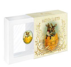 Сребърна монета Ниуе Fabergé Eggs - Цветно великденско яйце 1 долар Сребро 2024 Proof