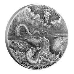 Niue : Biblique - Destruction du Léviathan 2 onces d'argent 2020 Proof Antiqued Coin
