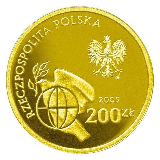 60. rocznica zakończenia II wojny światowej 200 zł 2005 Proof
