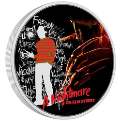Niue: A Nightmare on Elm Street colorato 1 oncia d'argento 2022 Proof
