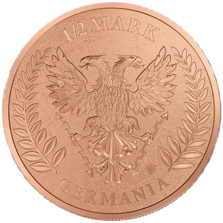 Měděná mince Germania Mint: Germania 1/2 unce mědi 2026