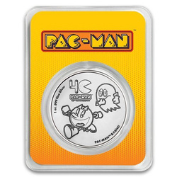 Niue: 40. rocznica powstania gry PAC-MAN 1 uncja Srebra 2020 Slab