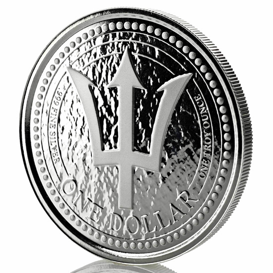 Barbados: Trident 1 oz Plata 2018