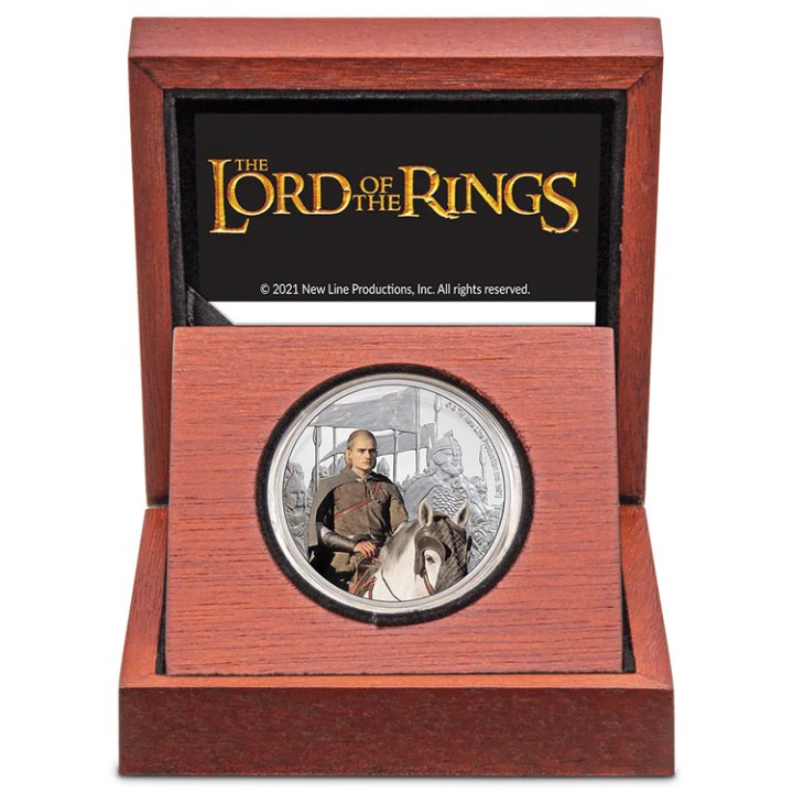 Niue: El Señor de los Anillos - Legolas kolorowany 1 uncja Srebra 2021 Proof