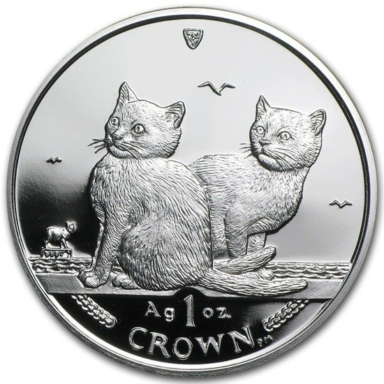 Isle of man Katzen-Serie: Balinesenkatze 1 oz Silber 2003 Proof