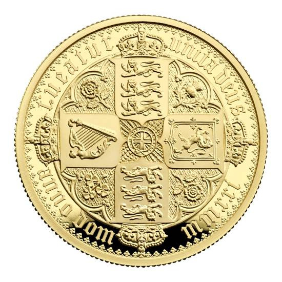 A gótikus korona négyes címer 2 uncia arany 2021 Proof