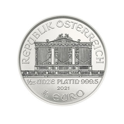 Vídeňský filharmonik 1/25 unce platiny 2021