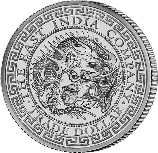 Santa Elena: Dólar de Canje 1 oz Plata 2020 (Dragón)
