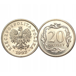 Banca Națională a Poloniei 20 groszy Sac monetar (100 bucăți) - Ani diferiți